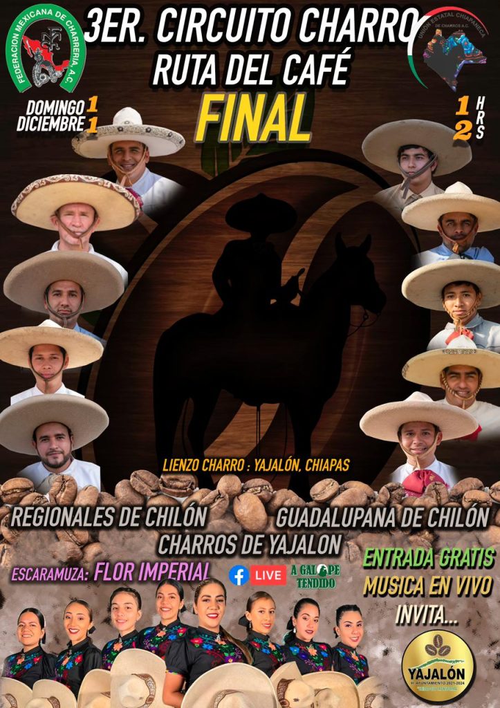 Cartel final Circuito Charro Ruta del Café 2022