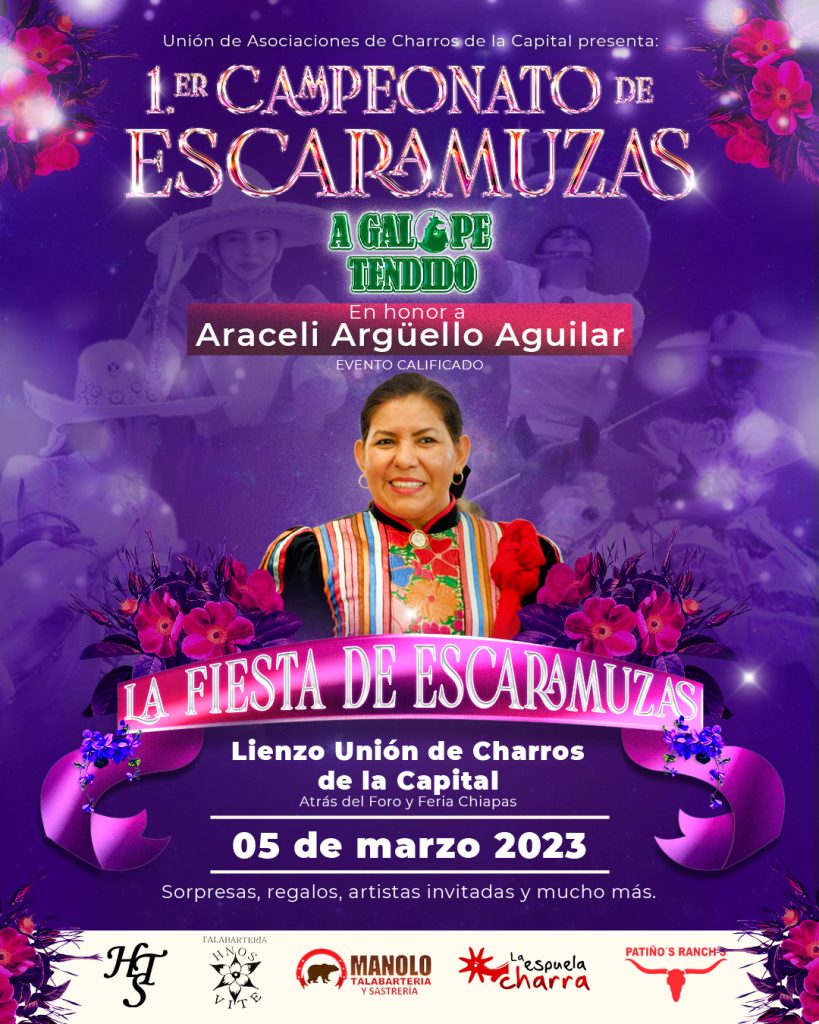 Primer Campeonato de Escaramuzas A Galope Tendido en honor a Araceli Argüello Aguilar