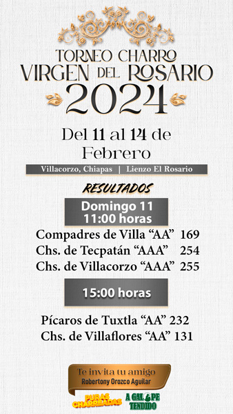 Torneo Virgen del Rosario 2024, resultados día 1