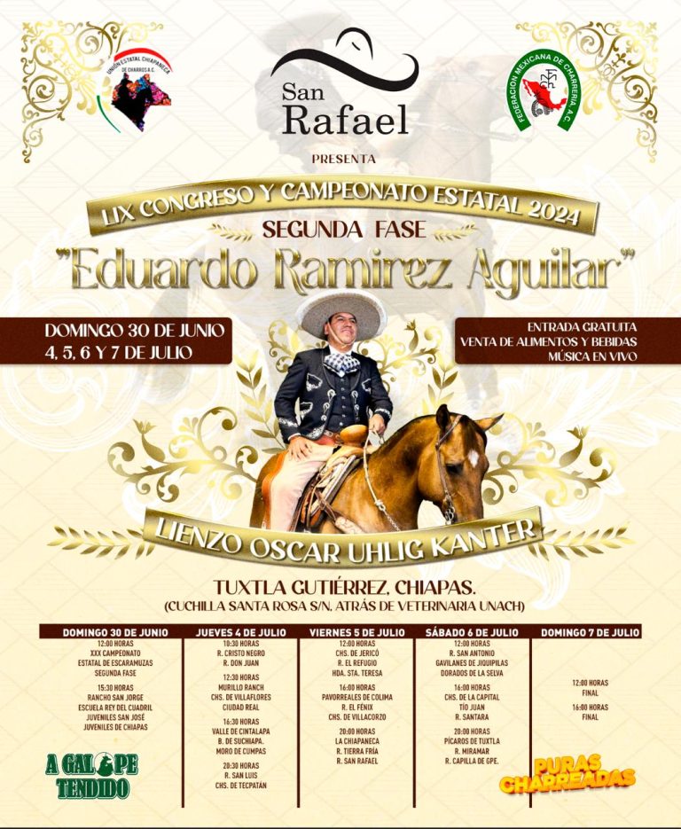 Estatal Charro 2024 en honor a Eduardo Ramírez Aguilar